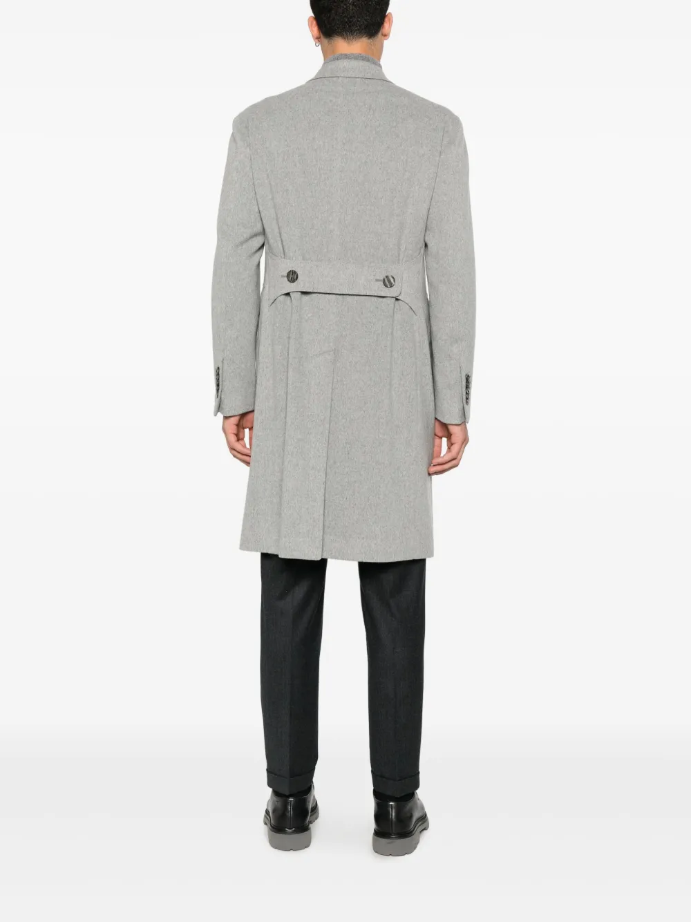 Tagliatore double-breasted patch-pocket coat Grijs