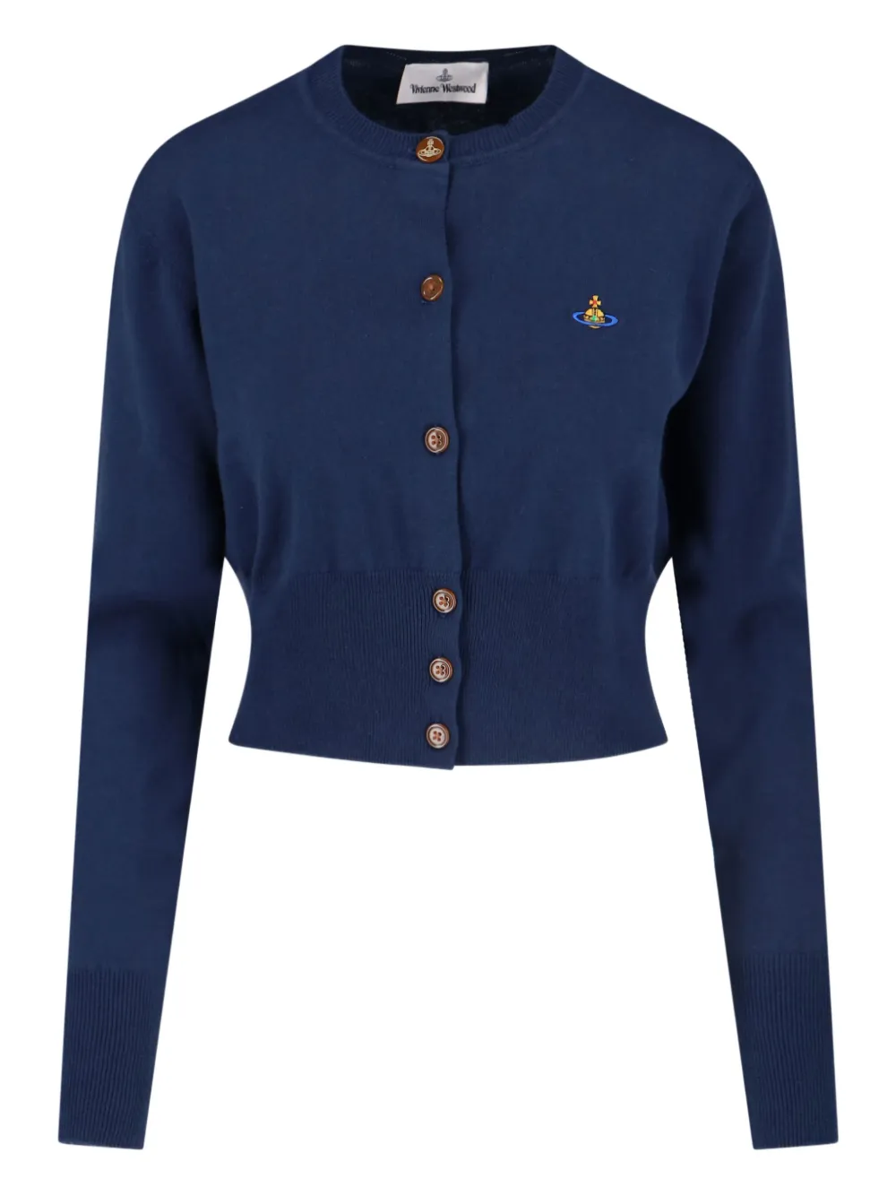Orb-embellished buttoned cardigan
