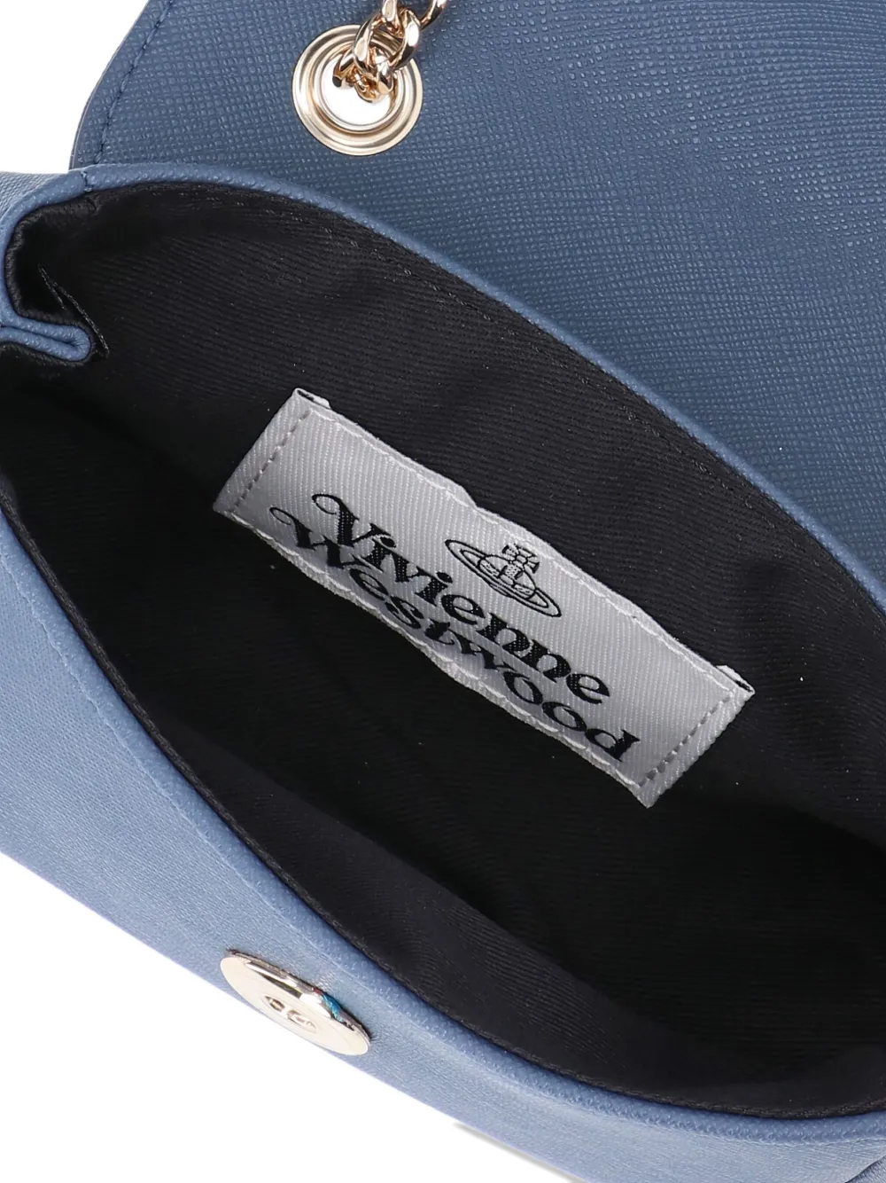 Vivienne Westwood Schoudertas met kettingband en omslag Blauw