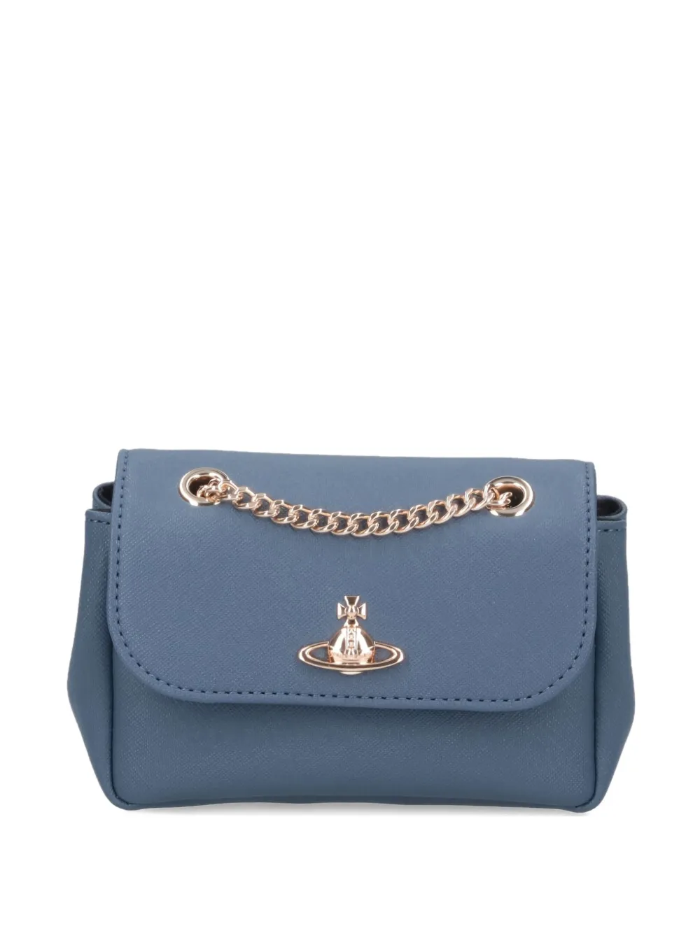 Vivienne Westwood Schoudertas met kettingband en omslag Blauw