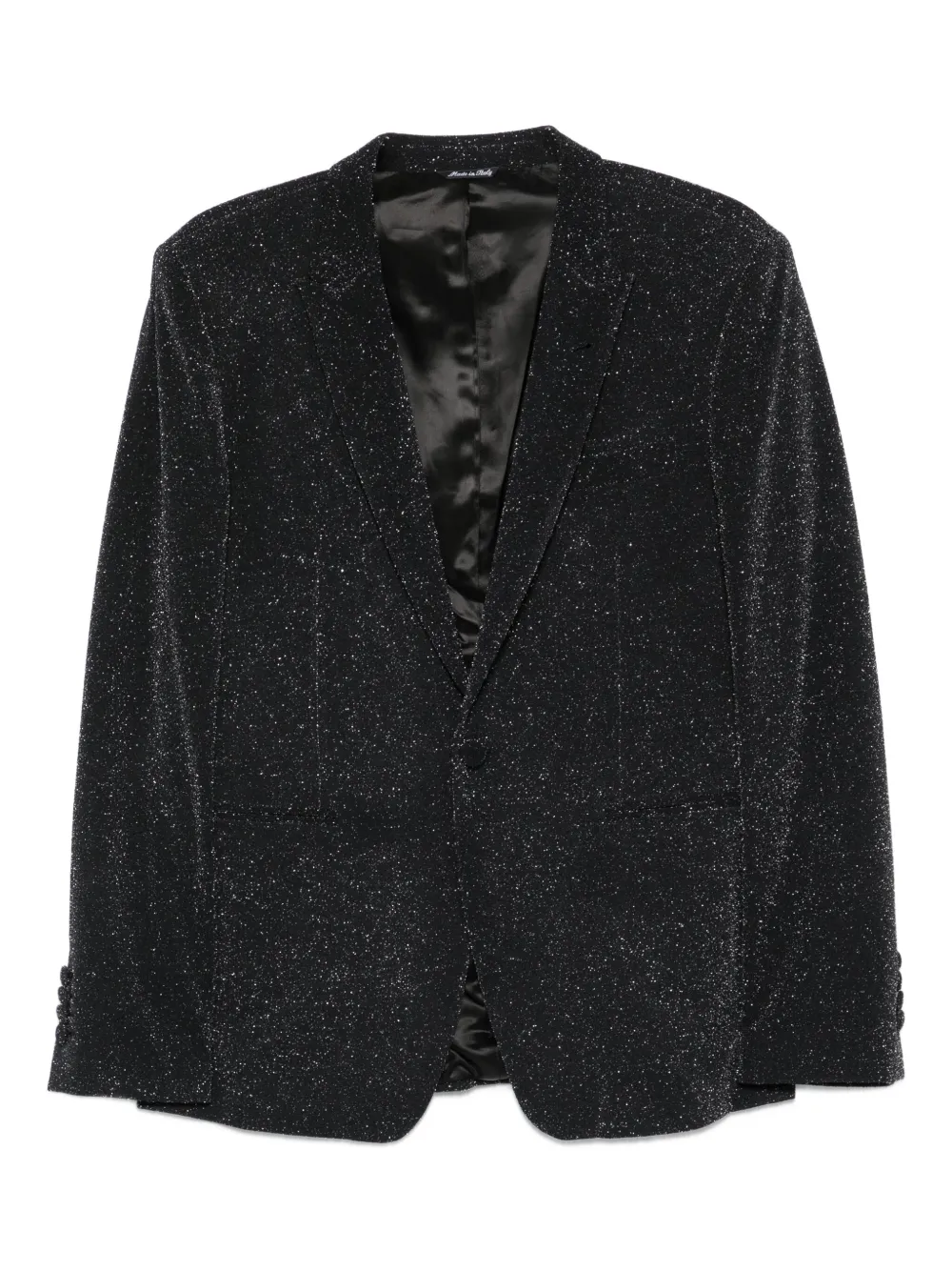 lurex-detail single-breasted blazer