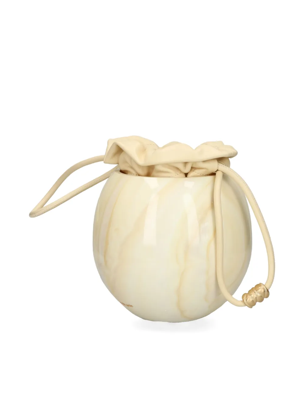 Cult Gaia Mona marble-sphere bucket bag Beige