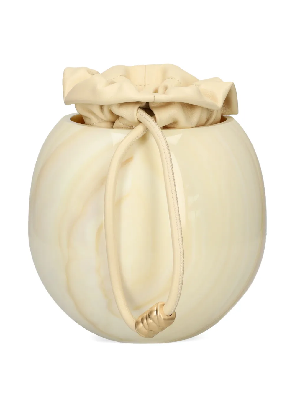 Cult Gaia Mona marble-sphere bucket bag Beige