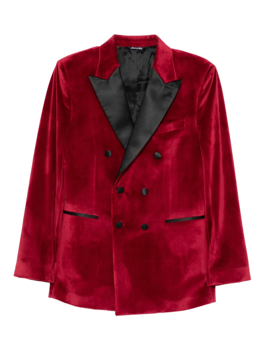 velvet double-breasted jacket