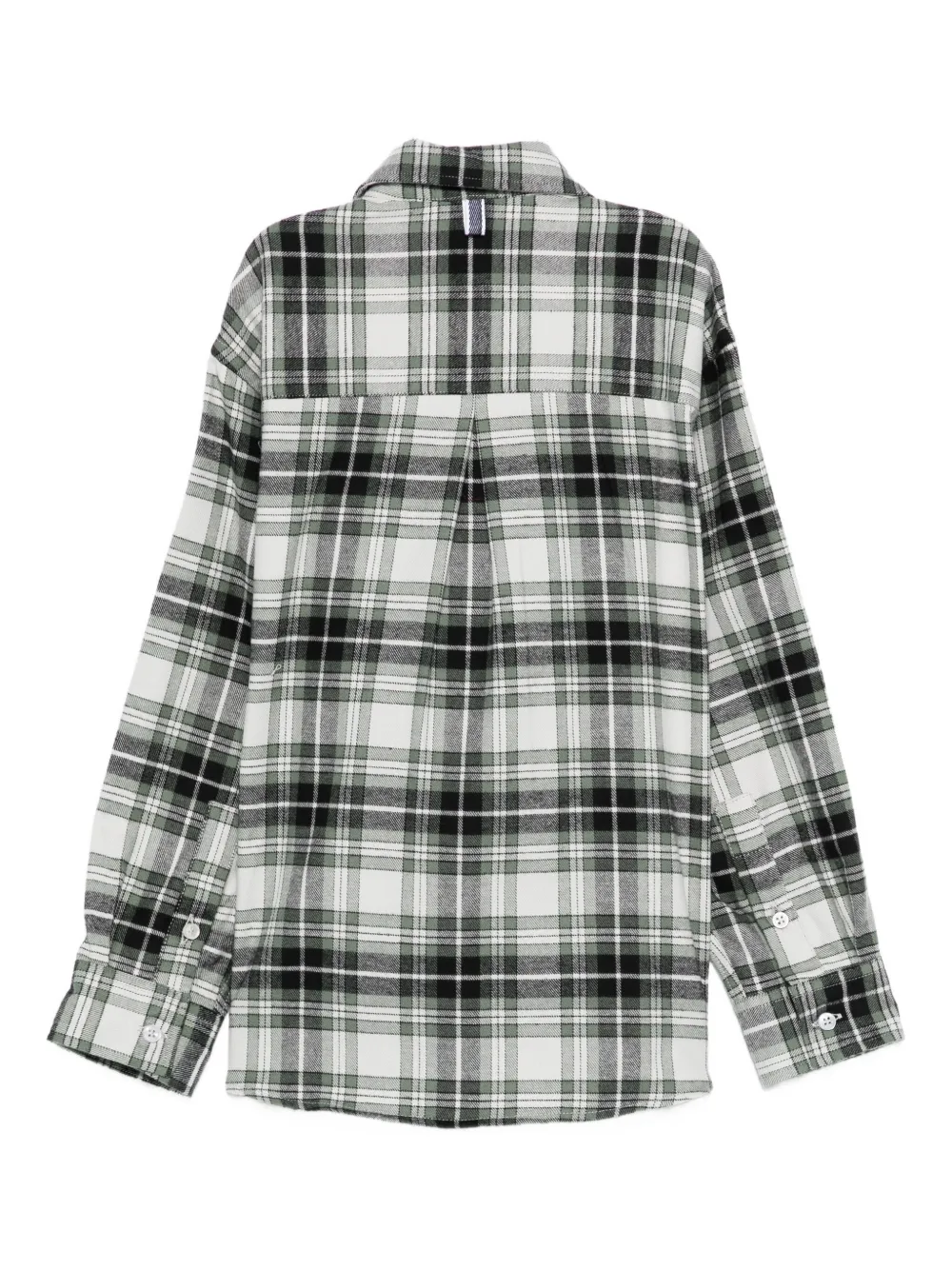 Paolo Pecora Kids Geruit shirt Groen