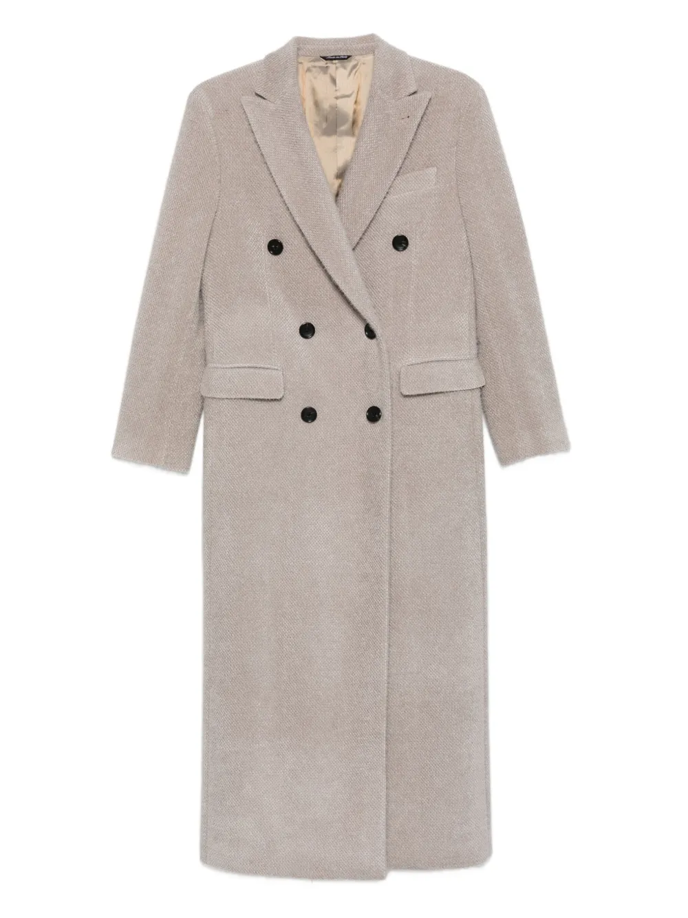 double-breasted buttoned coat