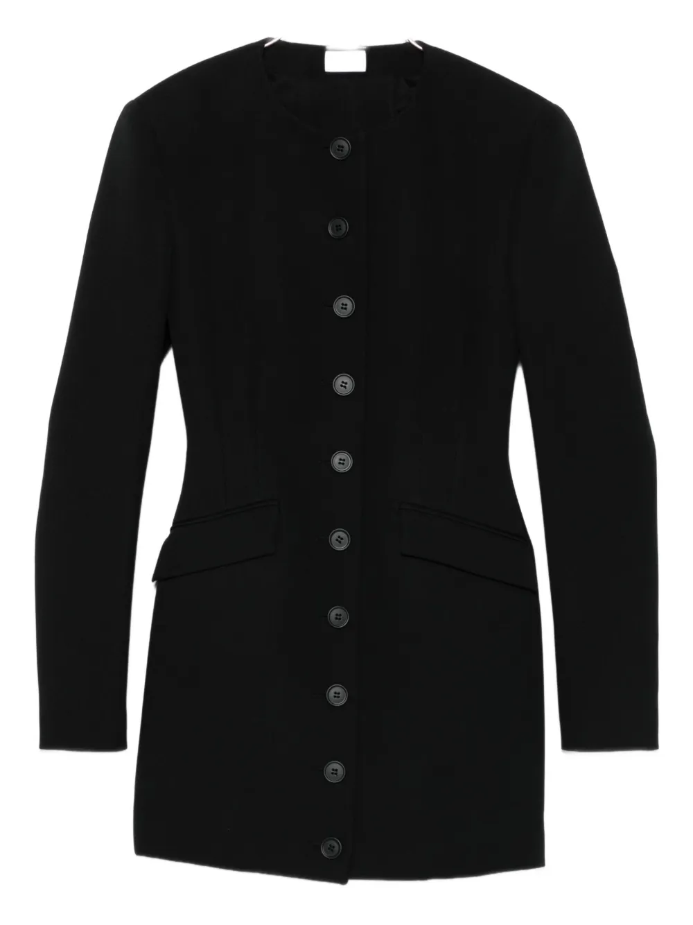 button-down fitted mini dress
