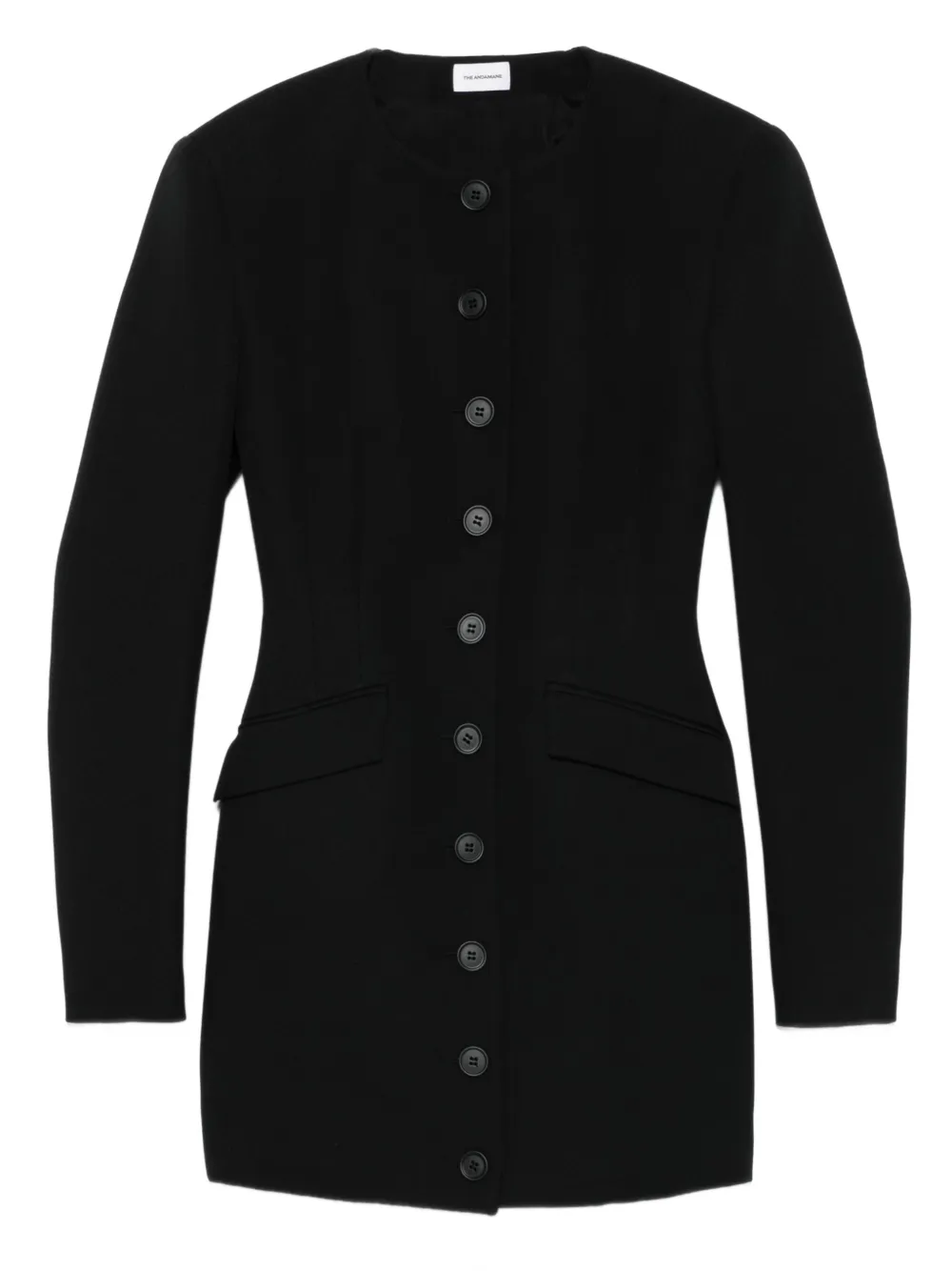button-down fitted mini dress