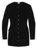 THE ANDAMANE button-down fitted mini dress - Black