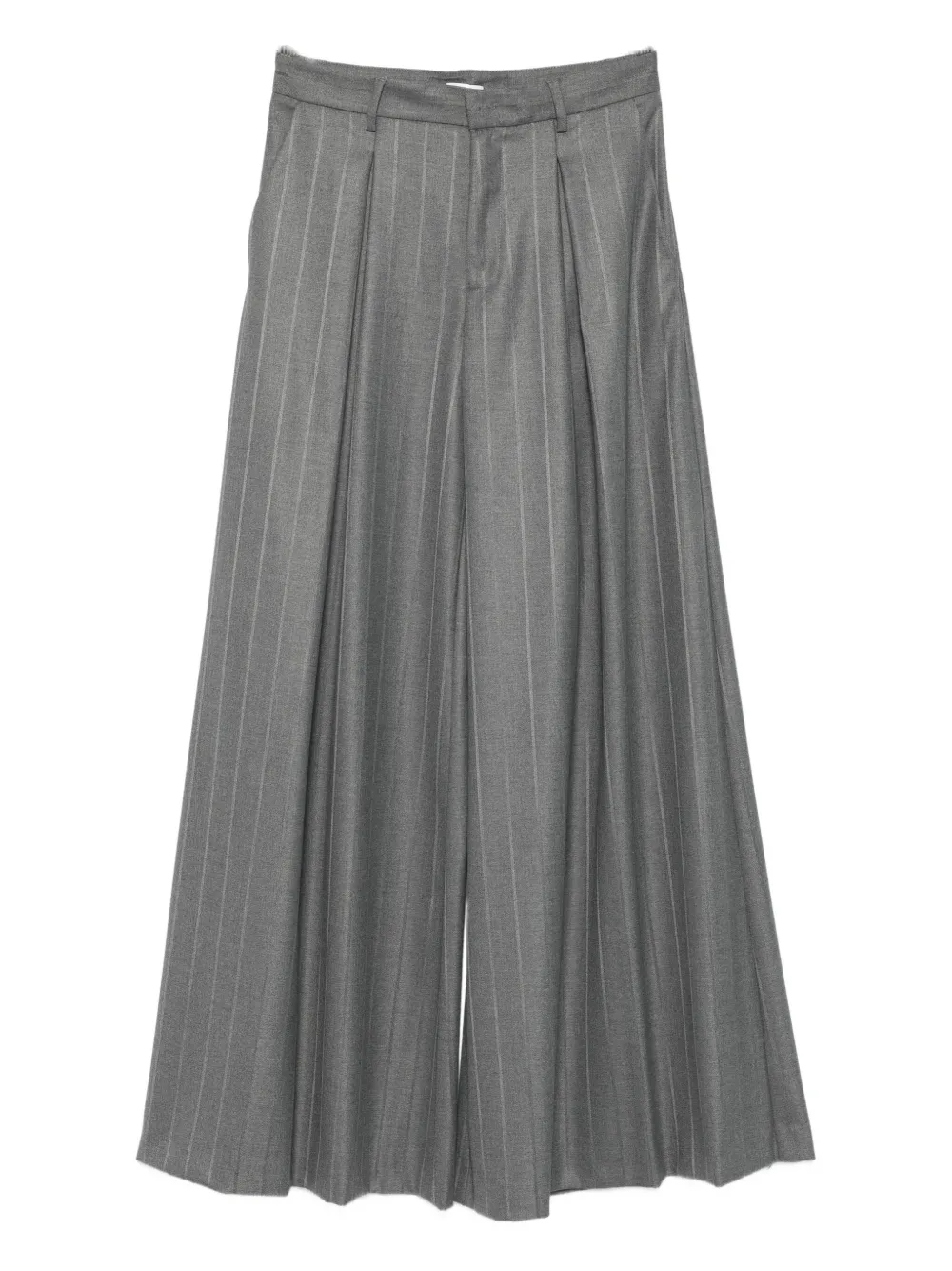 The Andamane Pinstripe Pleated Trousers In Gray