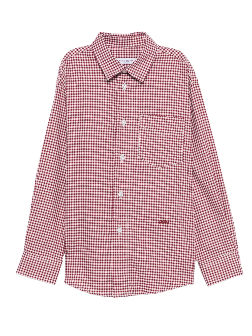 Paolo Pecora Kids Shirt met gingham ruit Rood
