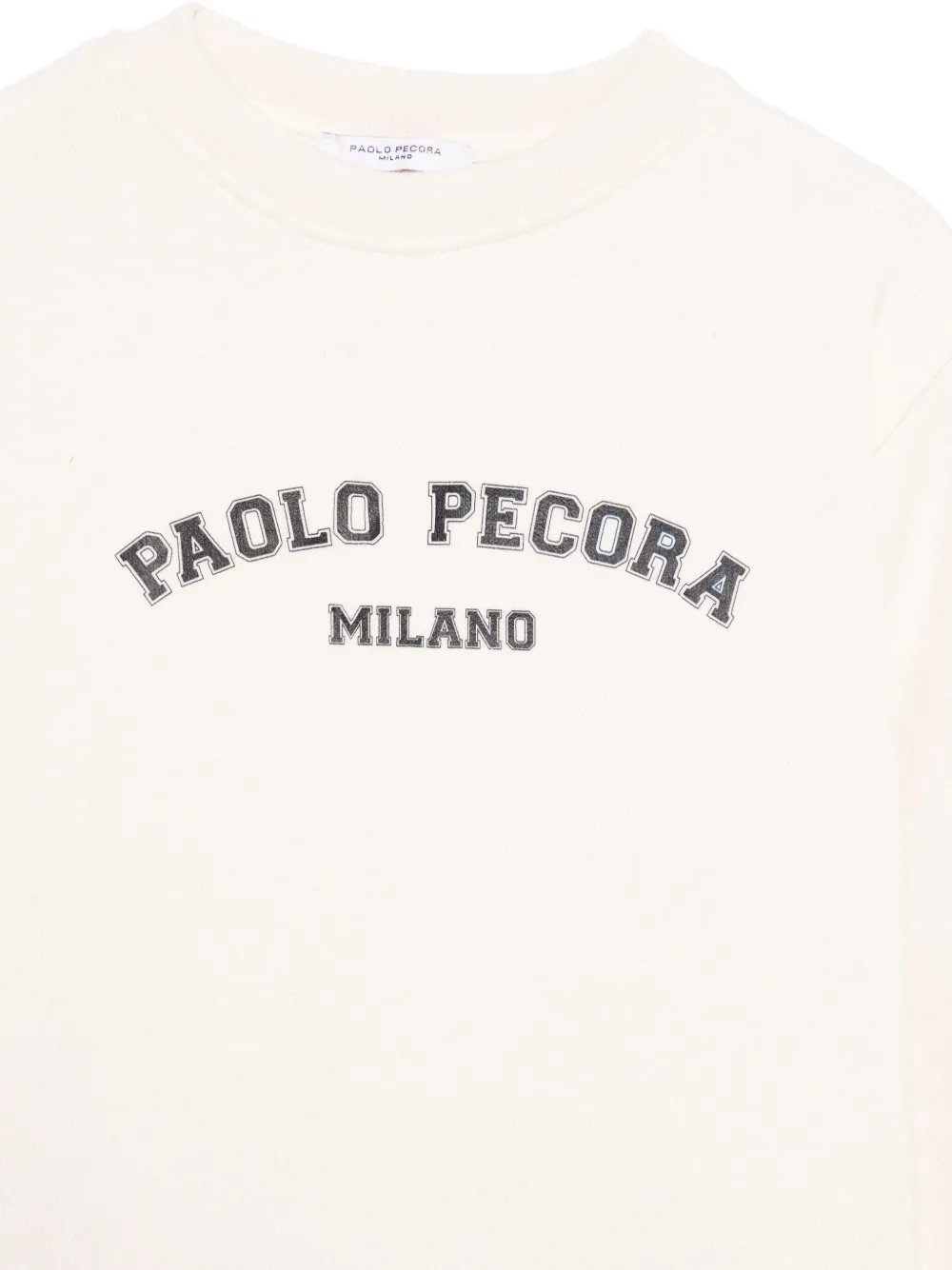Paolo Pecora Kids Sweater met logo Beige