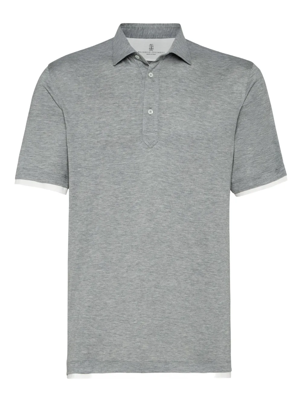 Brunello Cucinelli Poloshirt met korte mouwen Grijs