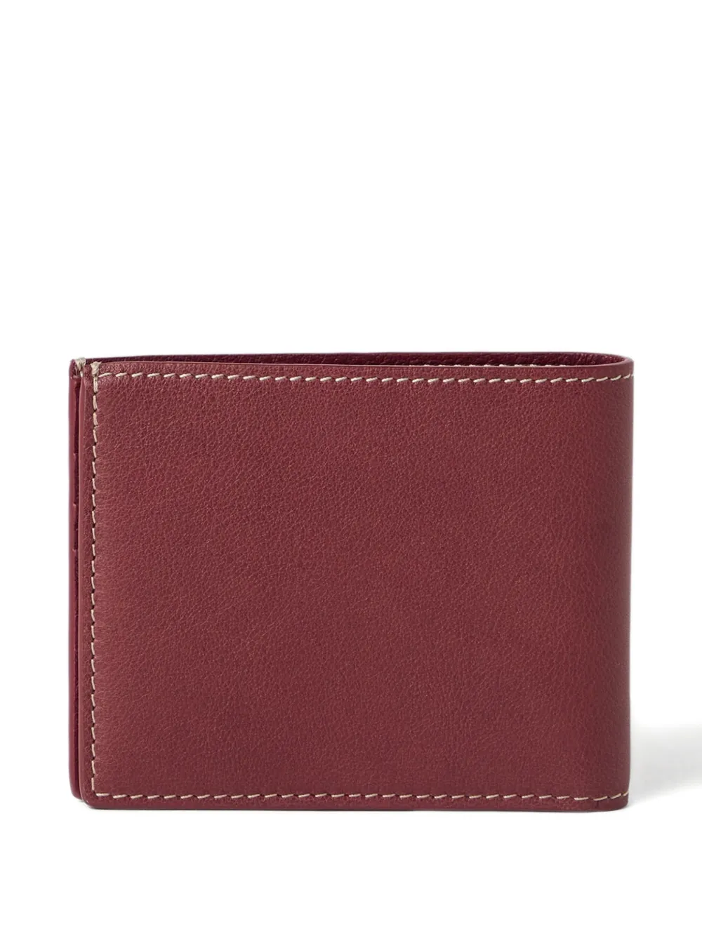 Brunello Cucinelli Kalfsleren portemonnee met logo-reliëf Rood