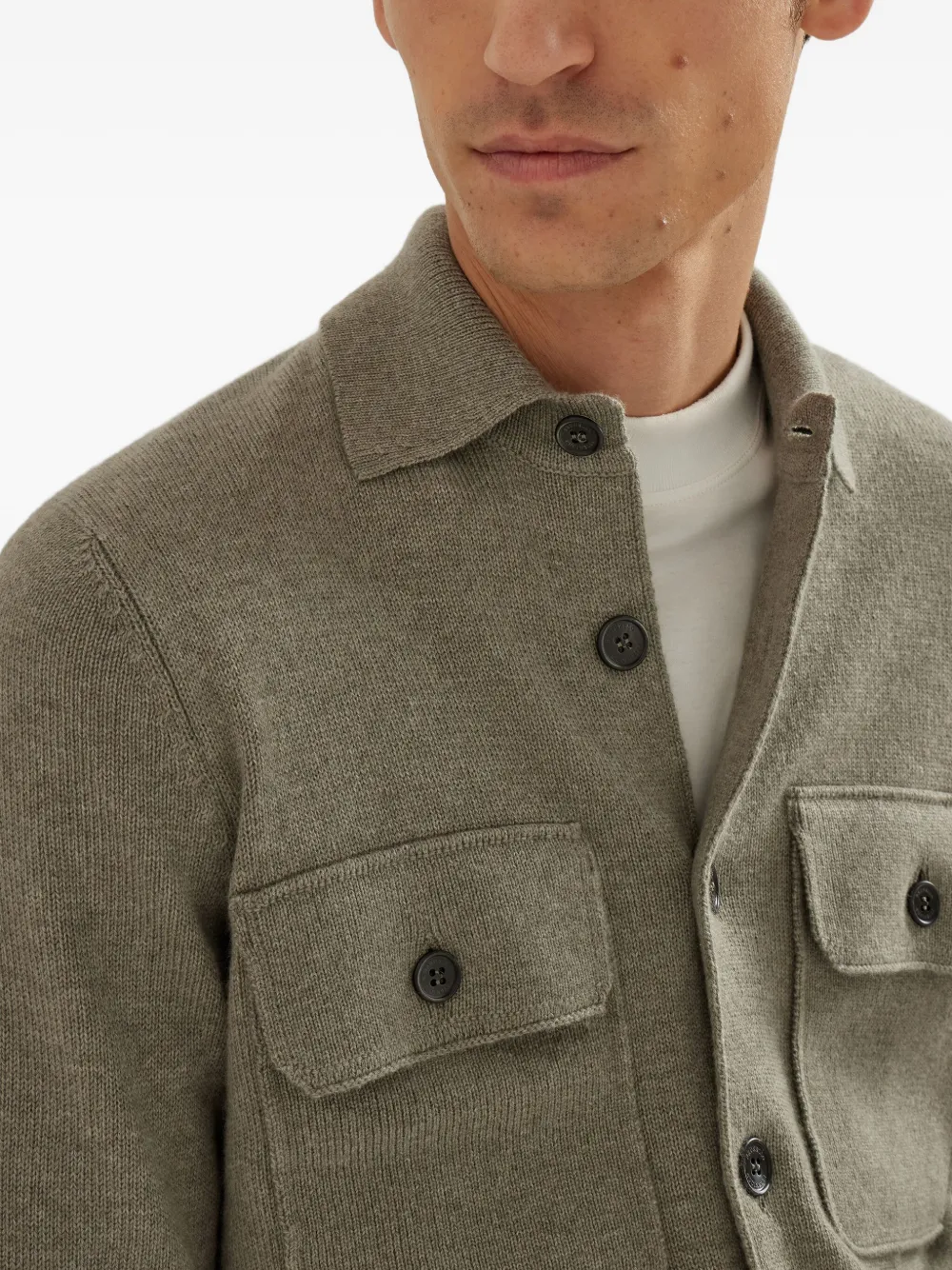 Brunello Cucinelli cashmere cardigan Groen