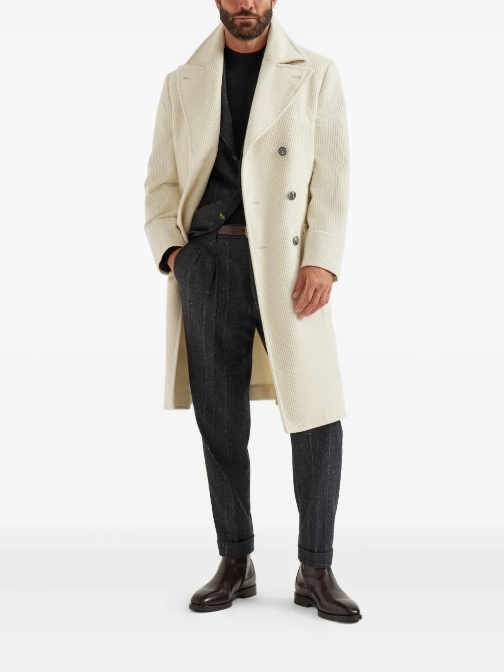 Brunello Cucinelli pinstripe blazer Grijs