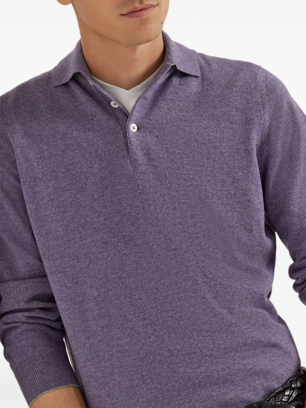 Brunello Cucinelli Kasjmier poloshirt Paars