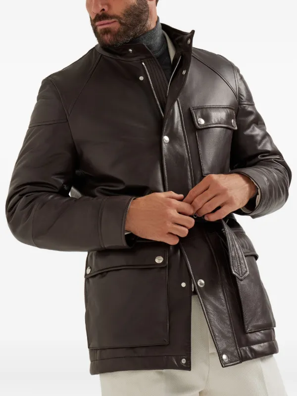 Brunello Cucinelli ブルネロ クチネリ サファリ ジャケット Unlined safari jacket for Man in Navy Blue | Brunello Cucinelli