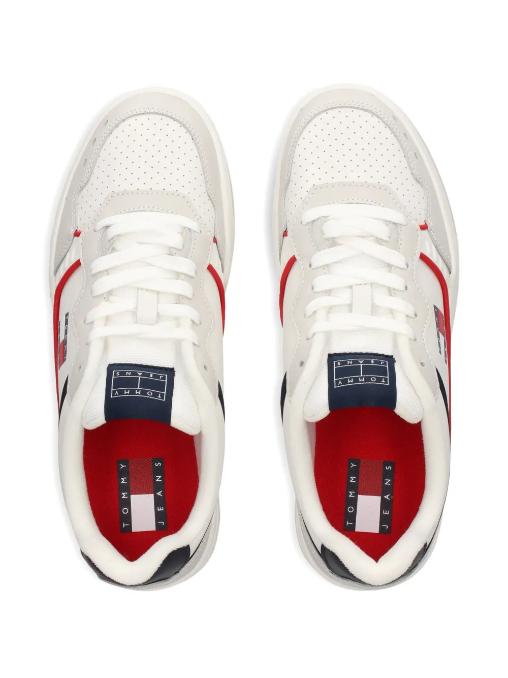 Tommy Jeans leather logo sneakers White