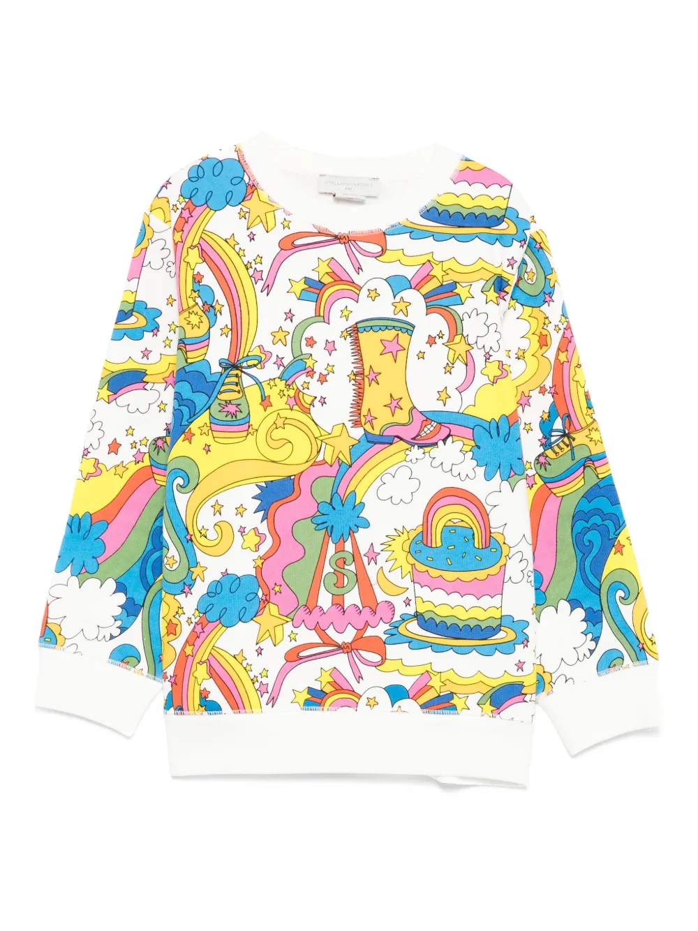 Stella McCartney Kids Sweater met grafische print Wit