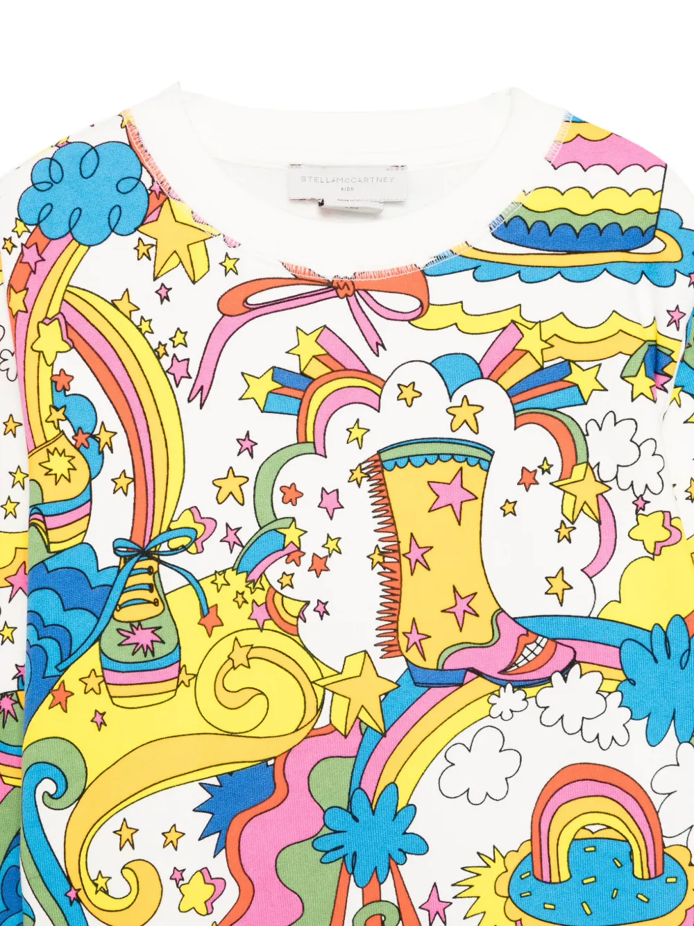 Stella McCartney Kids Sweater met grafische print Wit
