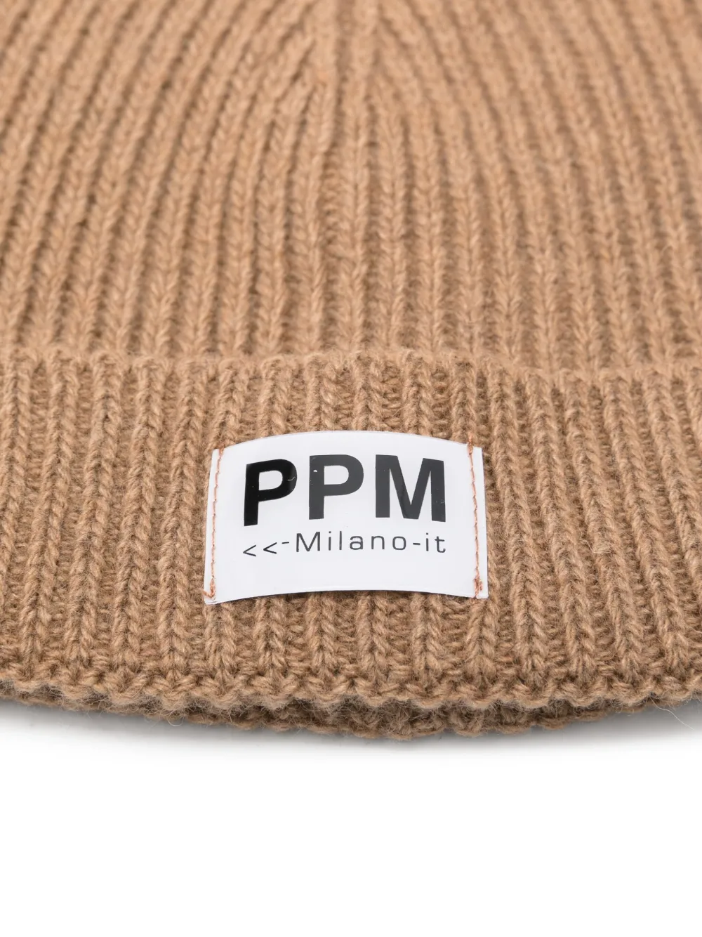 Paolo Pecora Kids Muts met logopatch Bruin