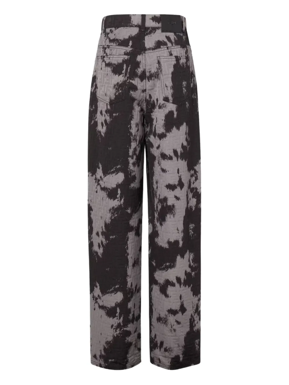 FENDI Jeans met dierenprint en vijf zakken - Grijs