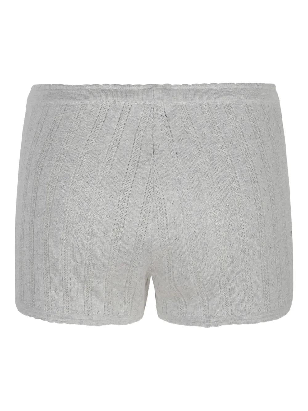 Miu Ribgebreide mini-shorts Grijs