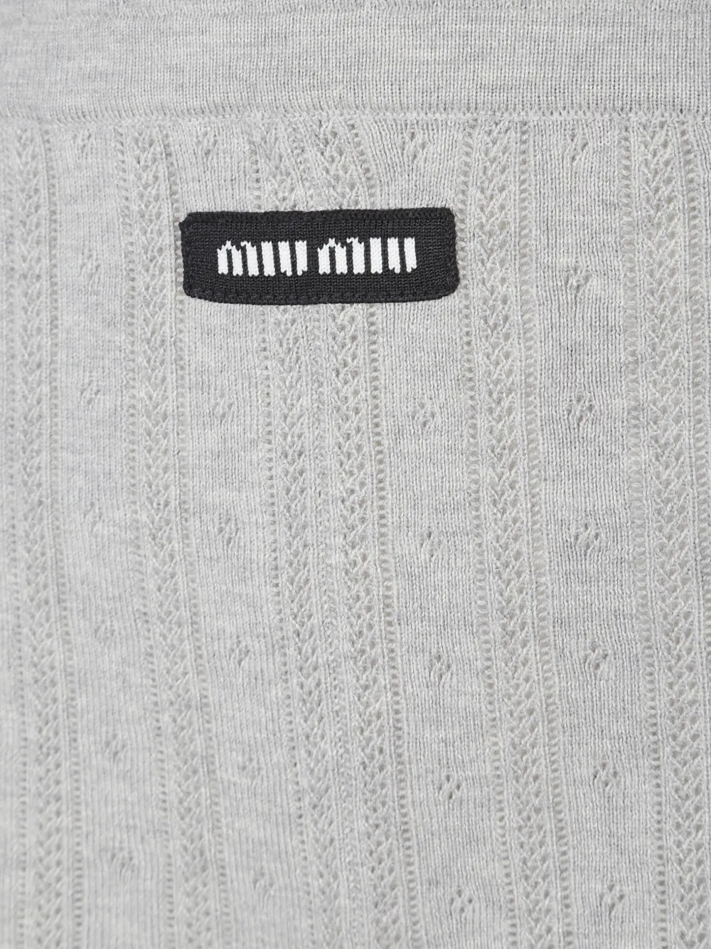 Miu Ribgebreide mini-shorts Grijs