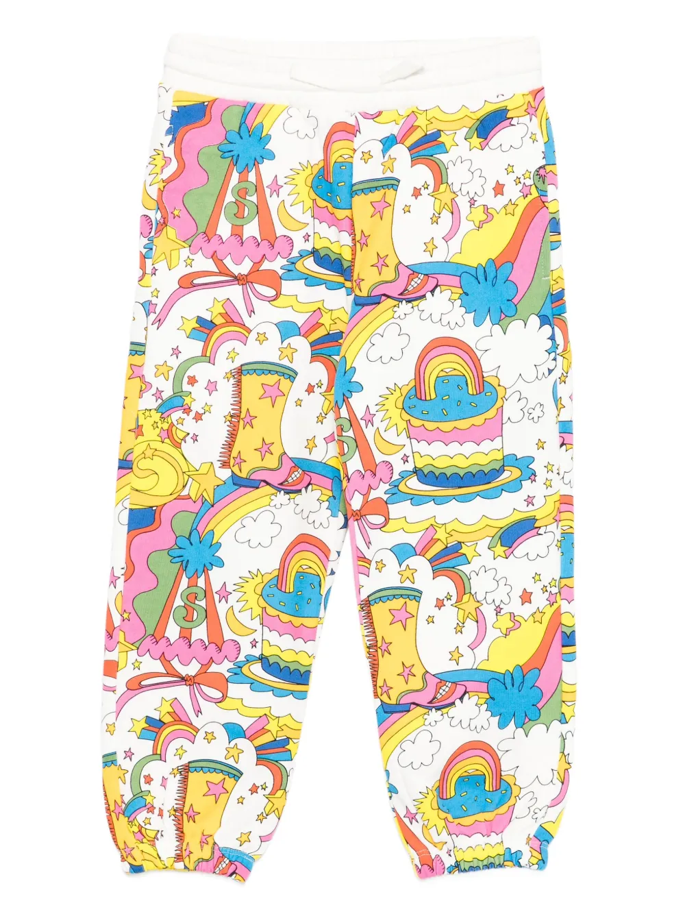 Stella McCartney Kids Trainingsbroek met grafische print Wit