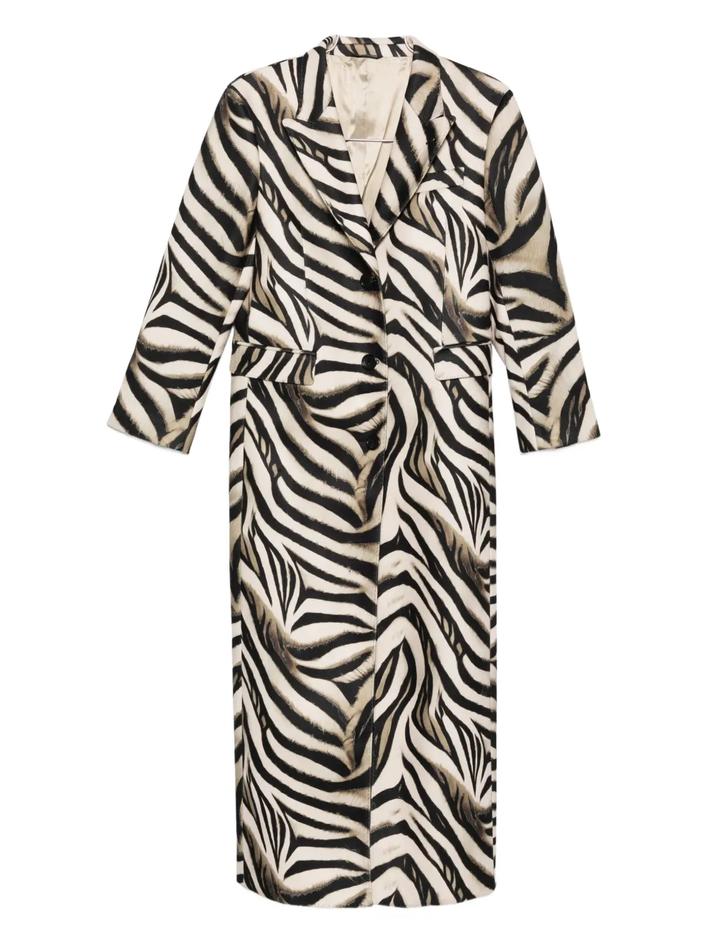 zebra-print coat