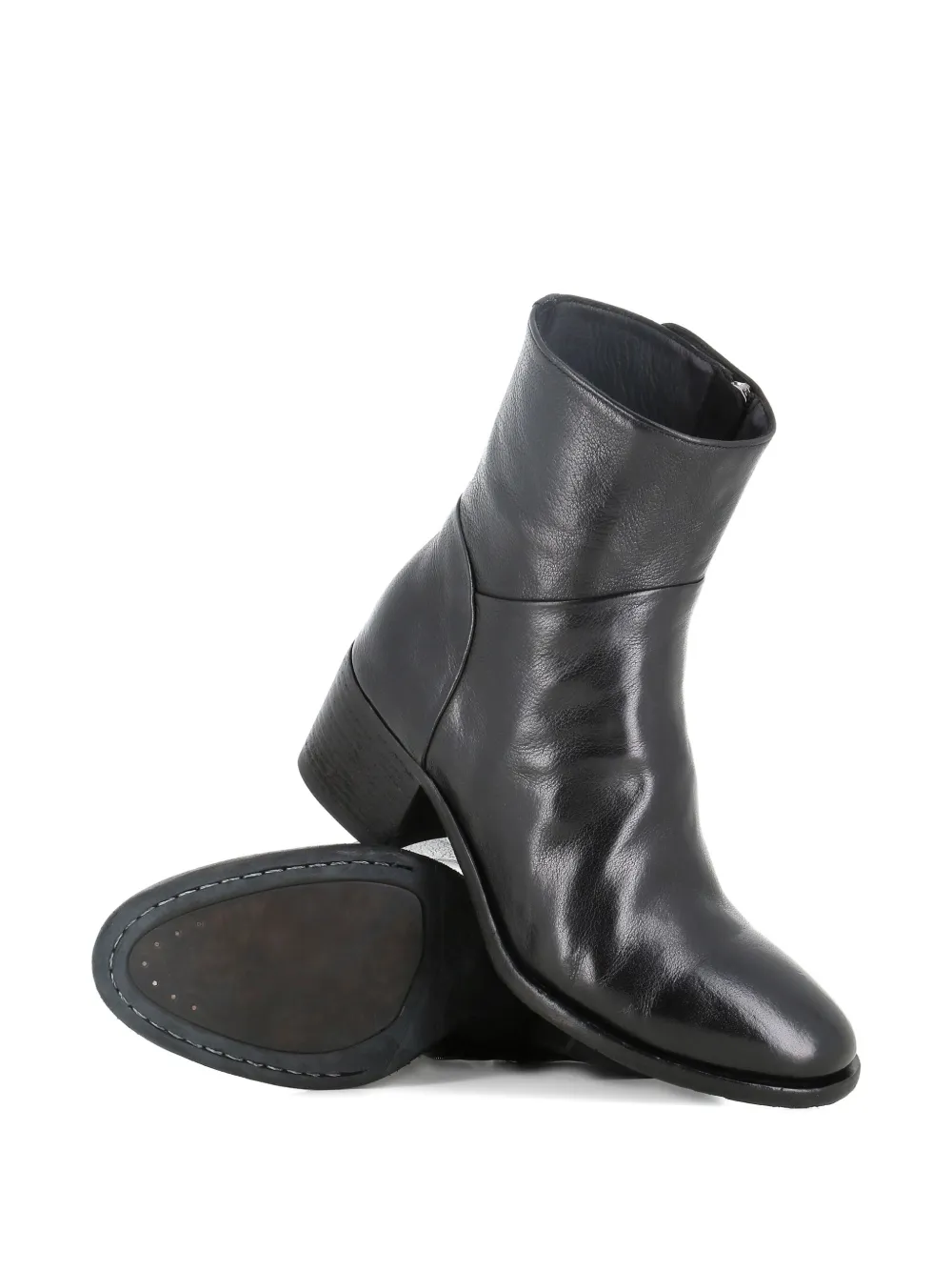 Officine Creative 55mm Denner zip-detail leather boots Black