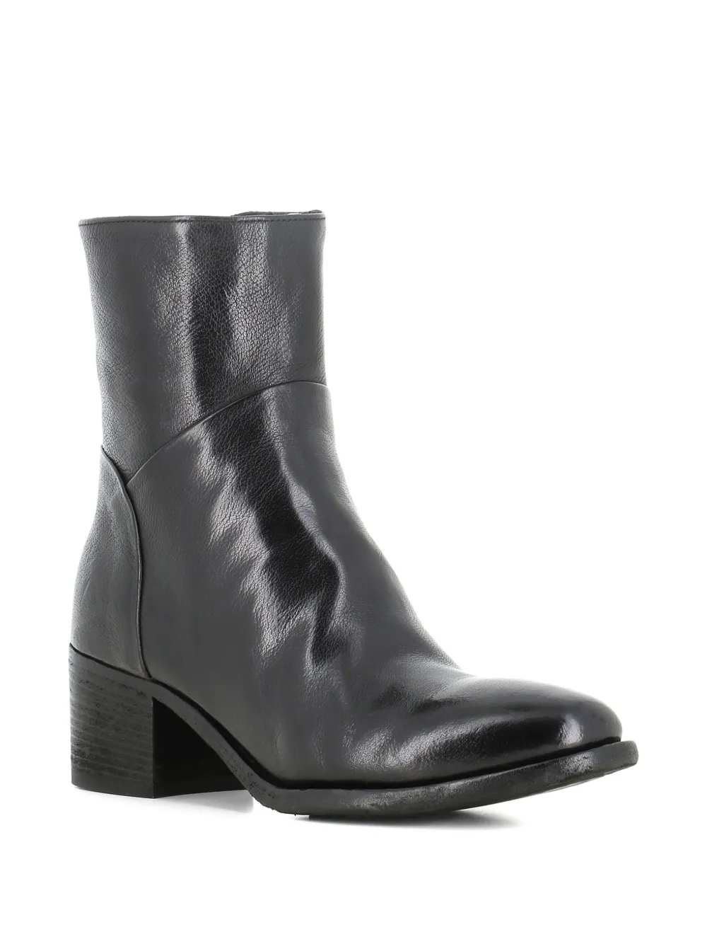 Officine Creative 55mm Denner zip-detail leather boots Black