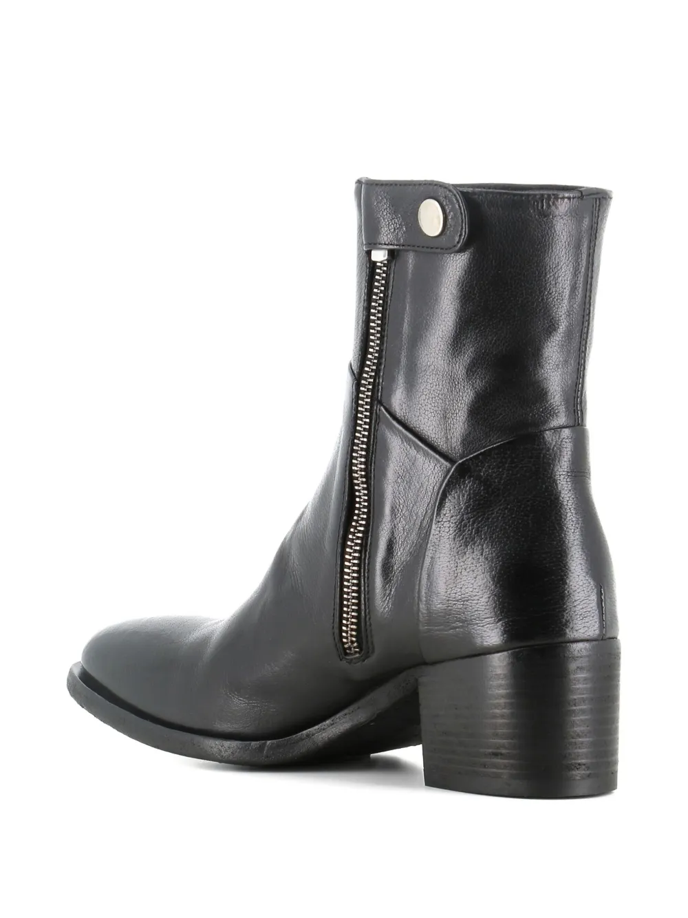Officine Creative 55mm Denner zip-detail leather boots Black