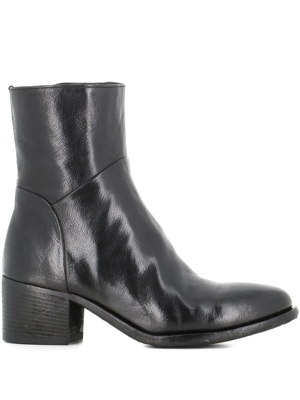 Officine Creative 55mm Denner zip-detail leather boots Black