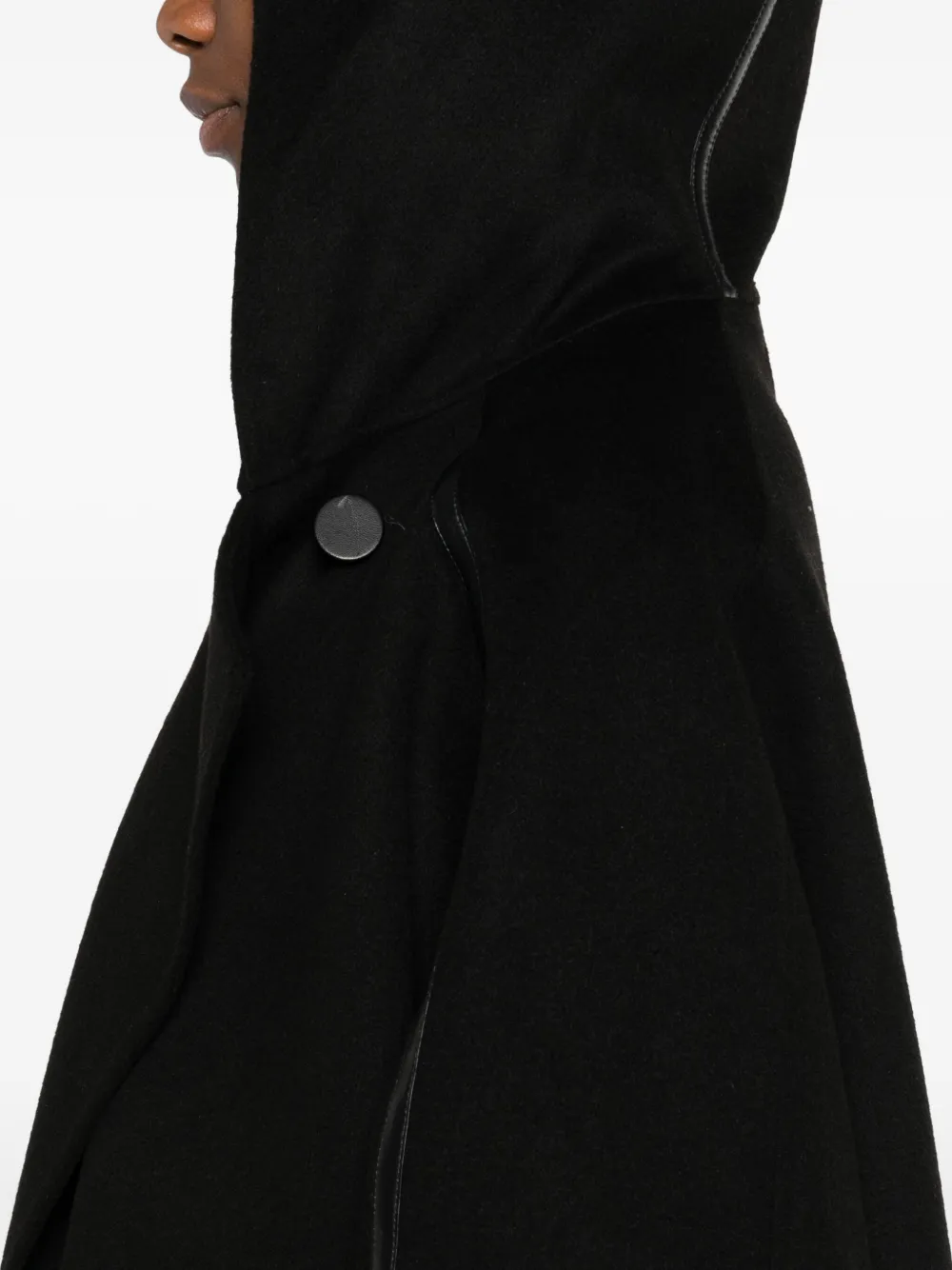Yves Salomon hooded coat Zwart