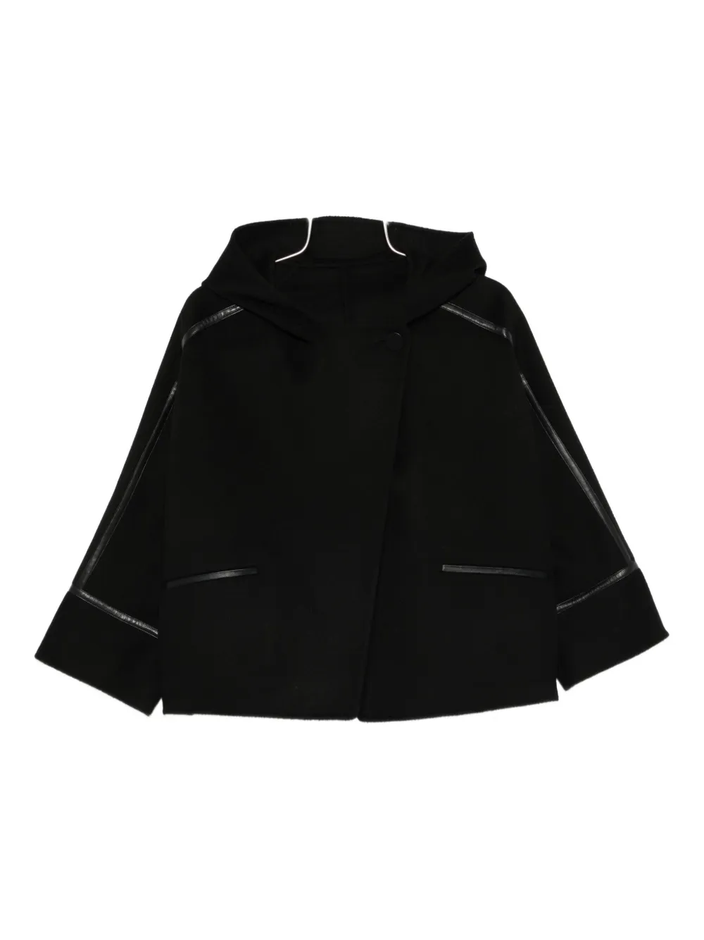 Yves Salomon hooded coat Zwart