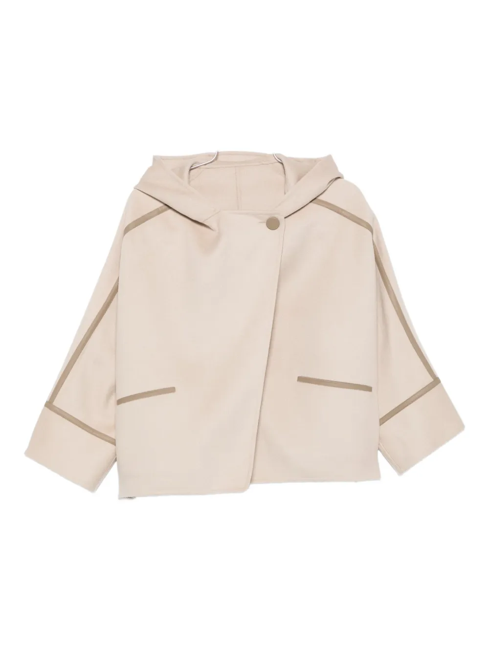 Yves Salomon Hooded Coat In Neutral