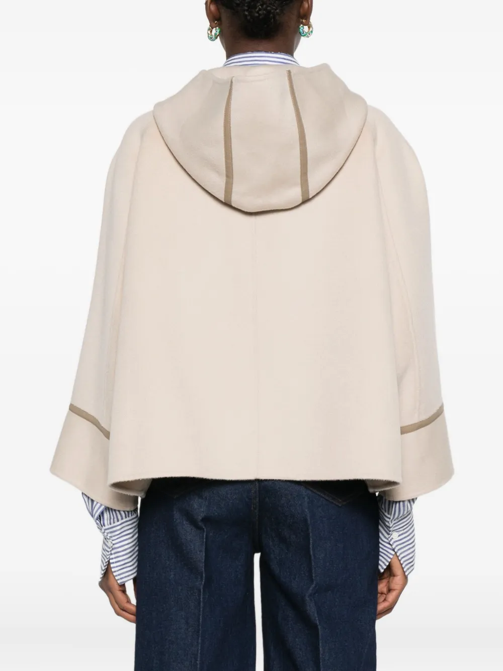 Yves Salomon hooded coat Beige