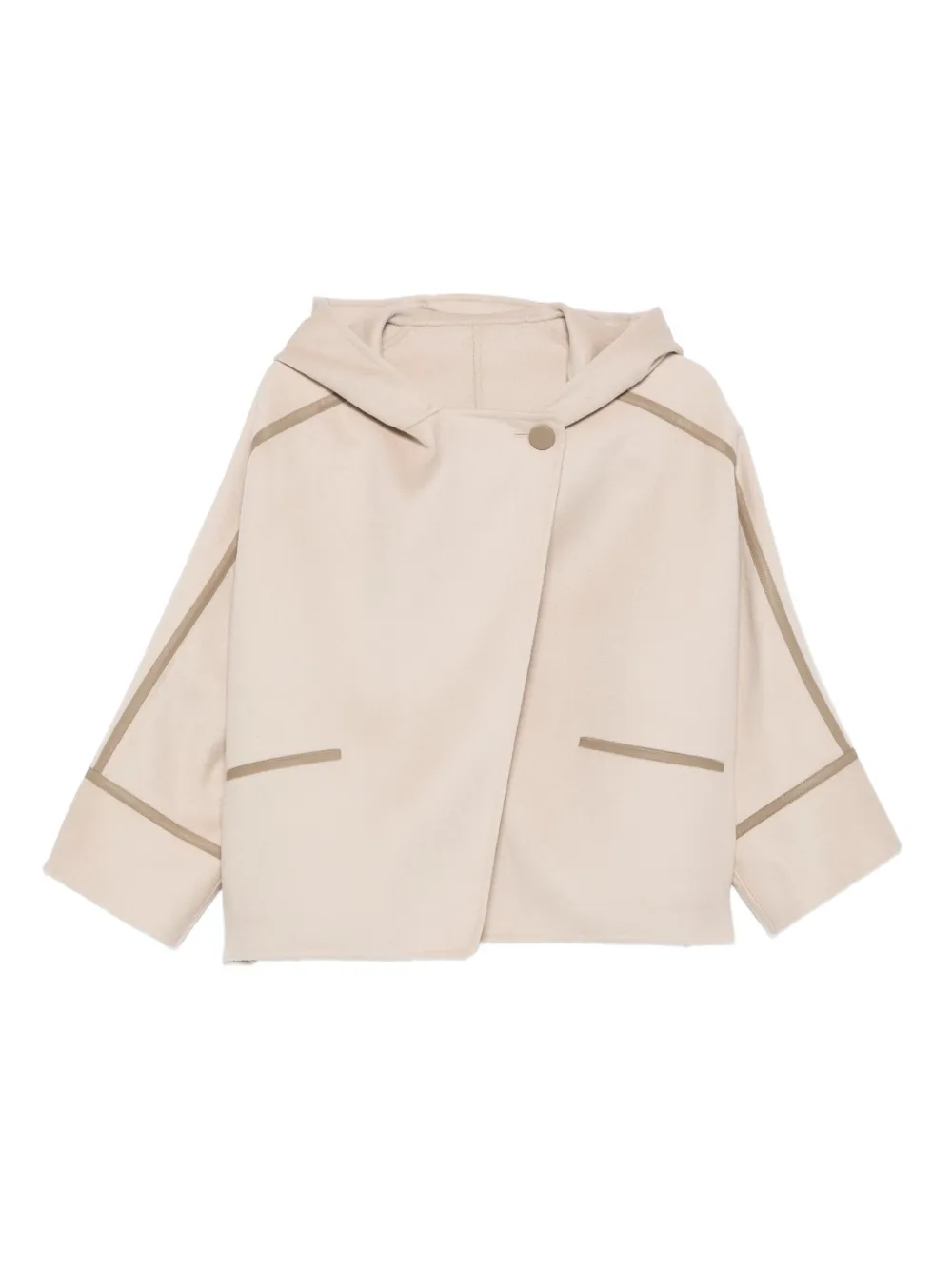 Yves Salomon hooded coat Beige