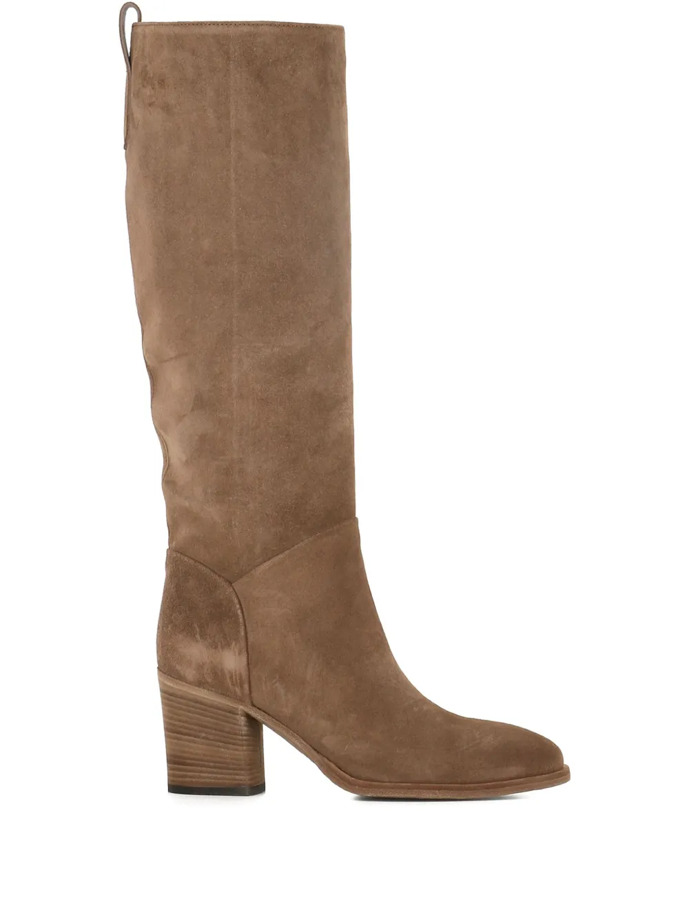 suede block-heel boots