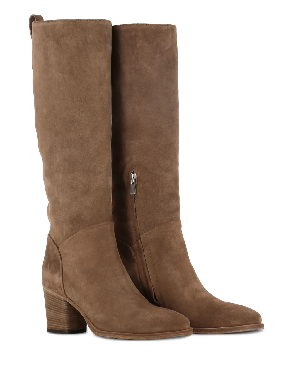 Officine Creative Suède laarzen met blokhak Beige