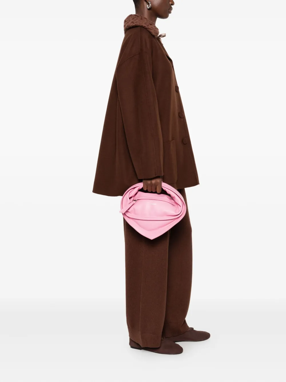 FEDERICO CINA mini Tortellino leather tote bag - Roze