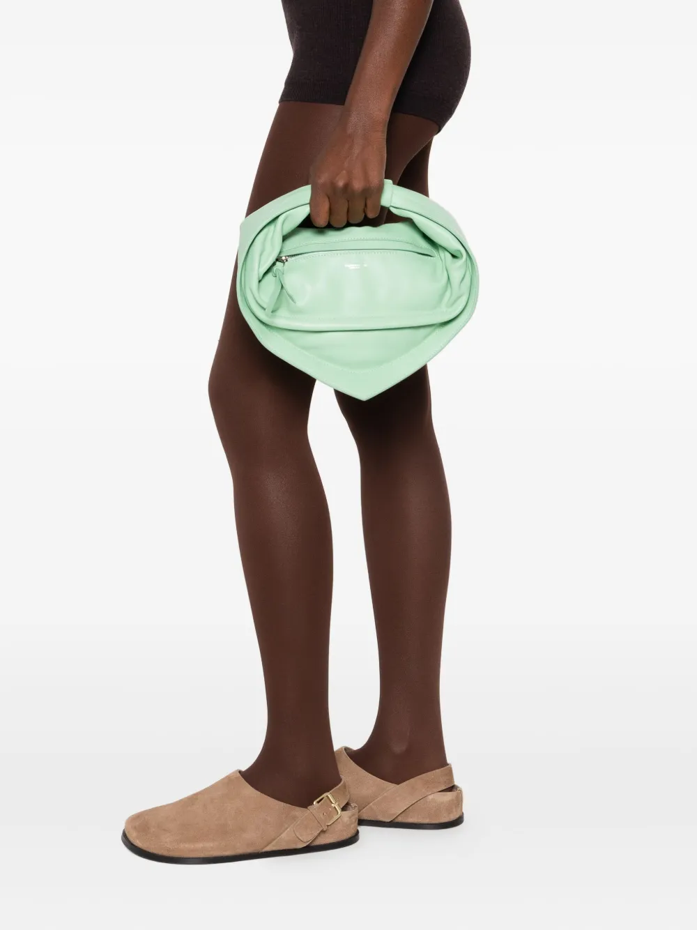 FEDERICO CINA mini Tortellino knotted triangular tote bag - Groen