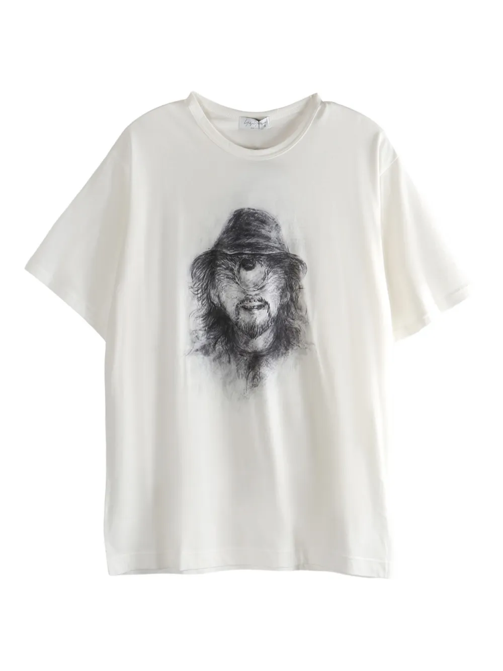 Yohji Yamamoto sketch-print T-shirt Wit