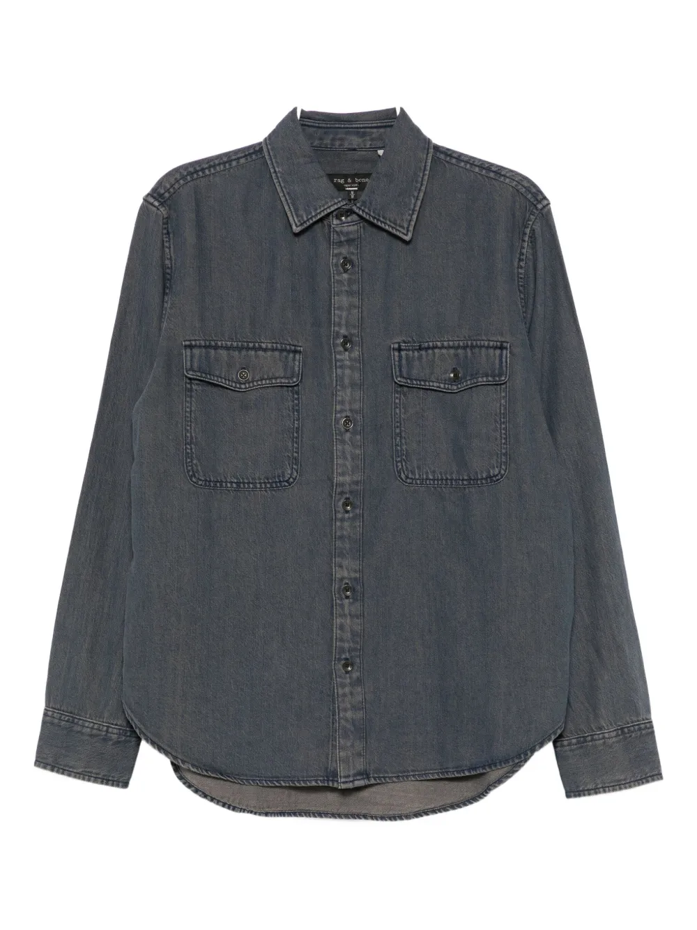 Rag & Bone Button-up Denim Shirt In Blue
