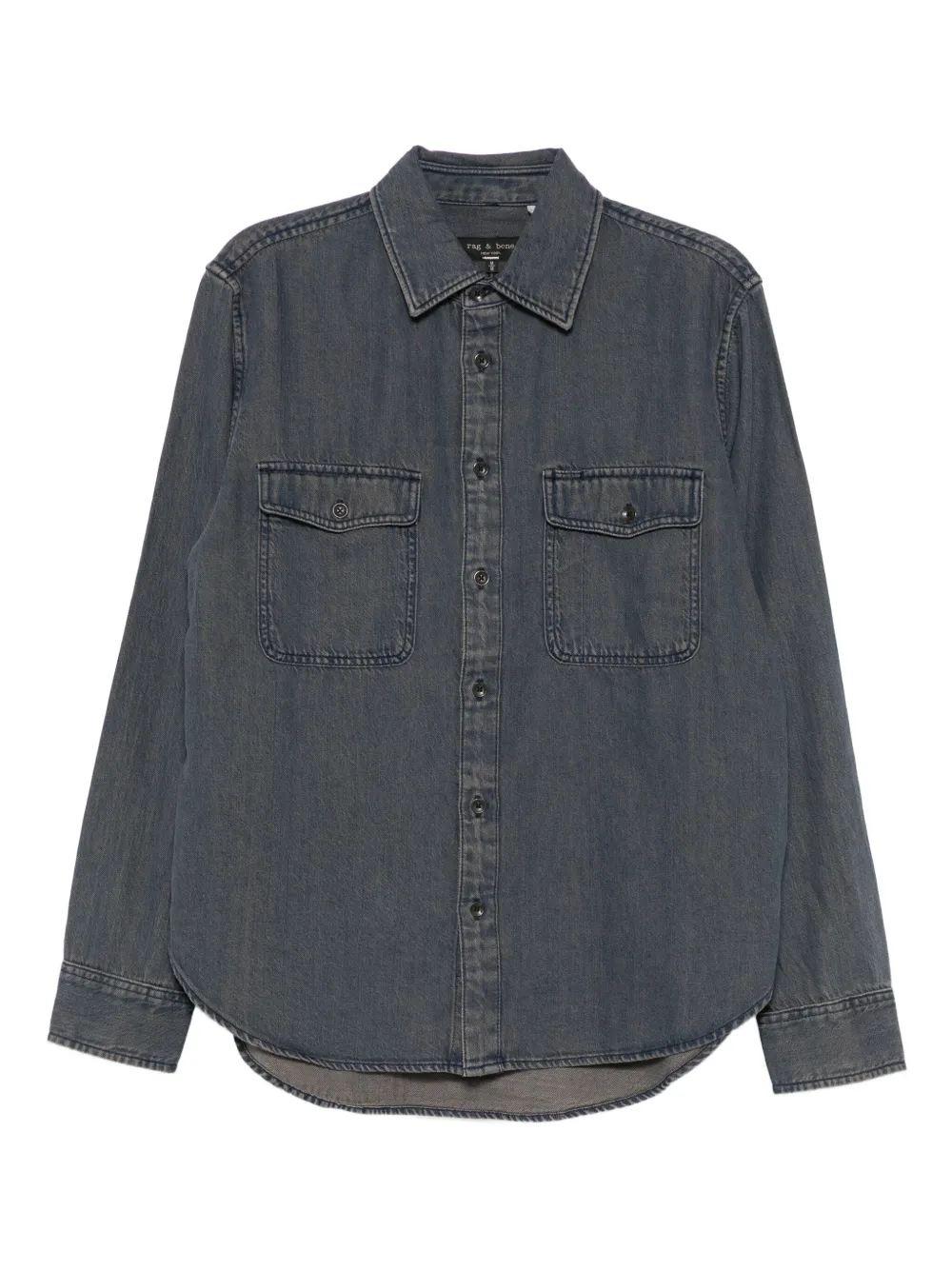 Rag & bone Button-up denim overhemd Blauw