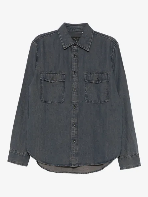 rag & bone camisa de mezclilla con botones