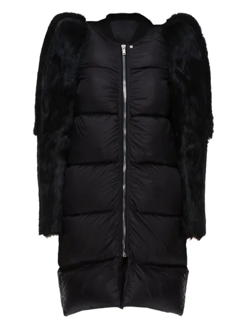 Rick Owens fur-trimmed quilted coat 