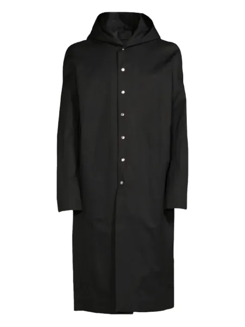 Rick Owens single-breasted hooded coat